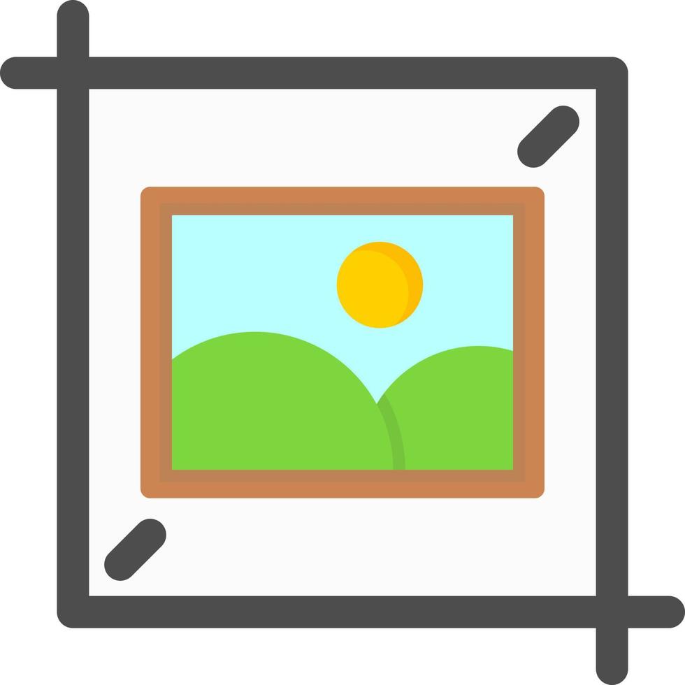 Crop Flat Icon vector