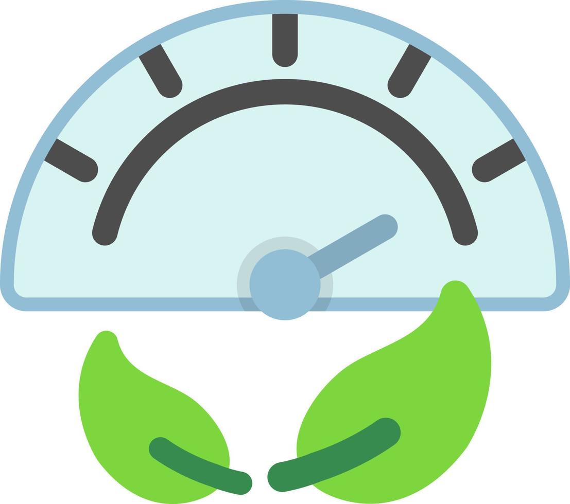 Eco Gauge Flat Icon vector