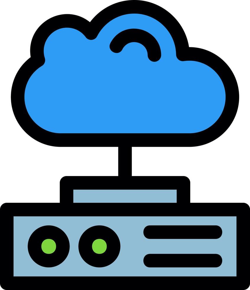 Cloud Storage Line Icon vector
