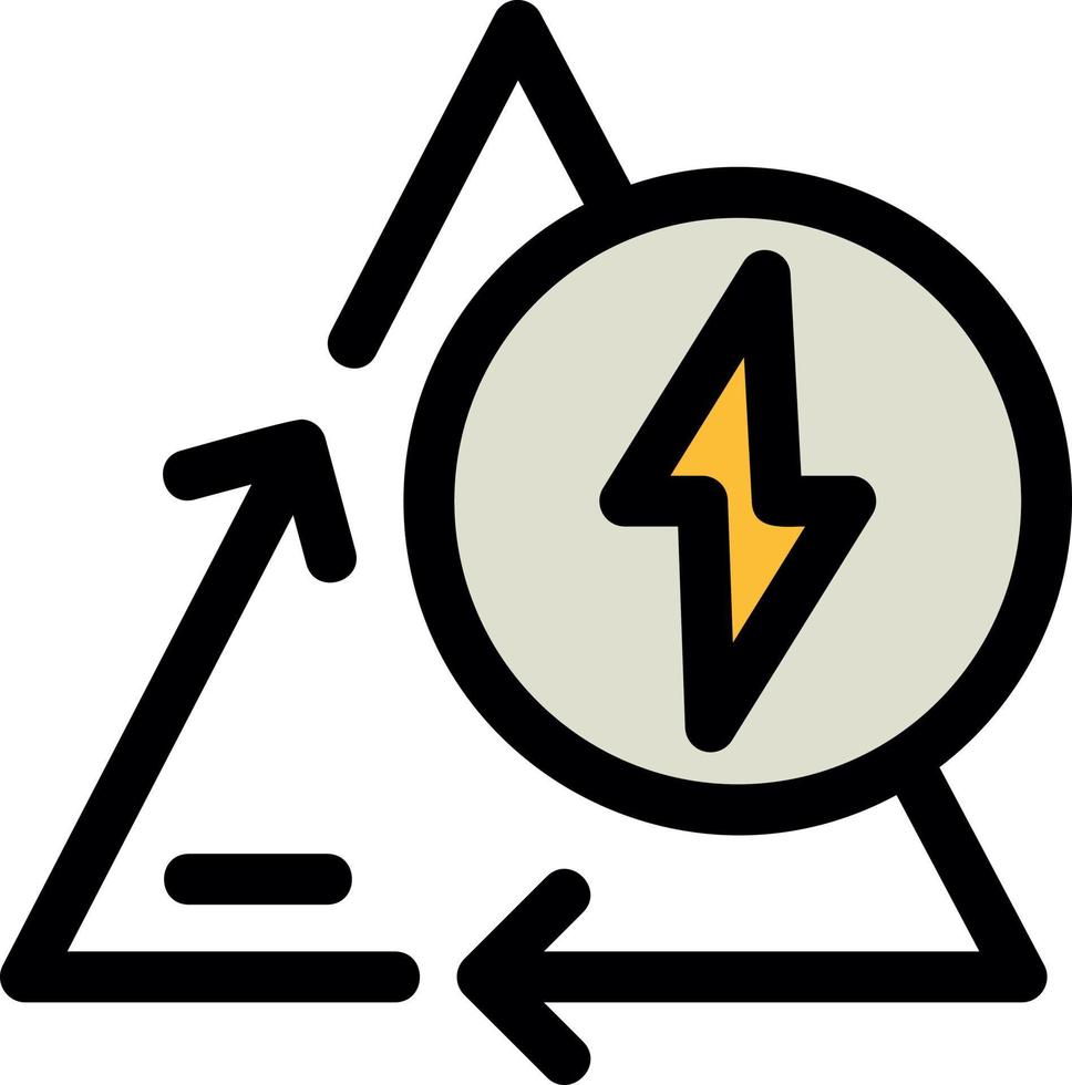 Recycle Energy Line Icon vector