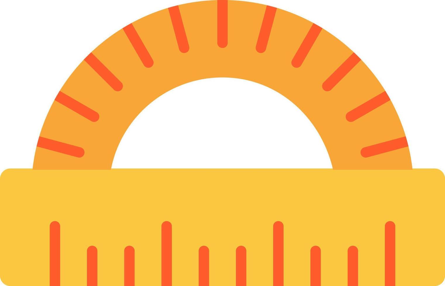 Protractor Flat Icon vector