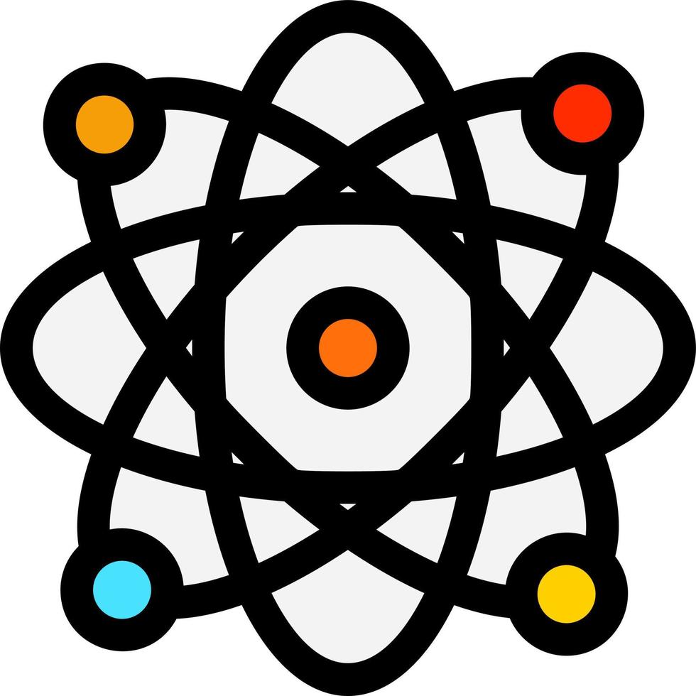 Atoms Line Filled Icon vector