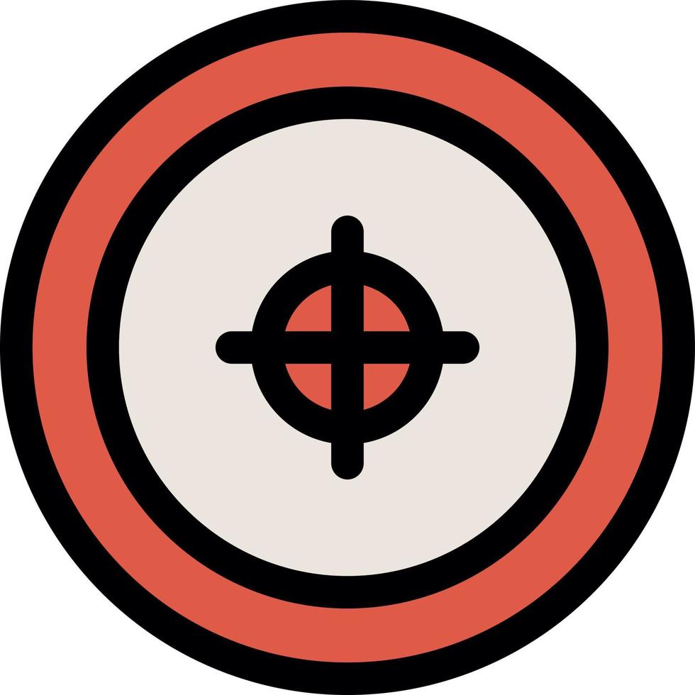 Aim Line Filled Icon vector