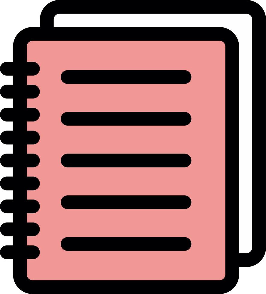 Notebook Line Filled Icon vector