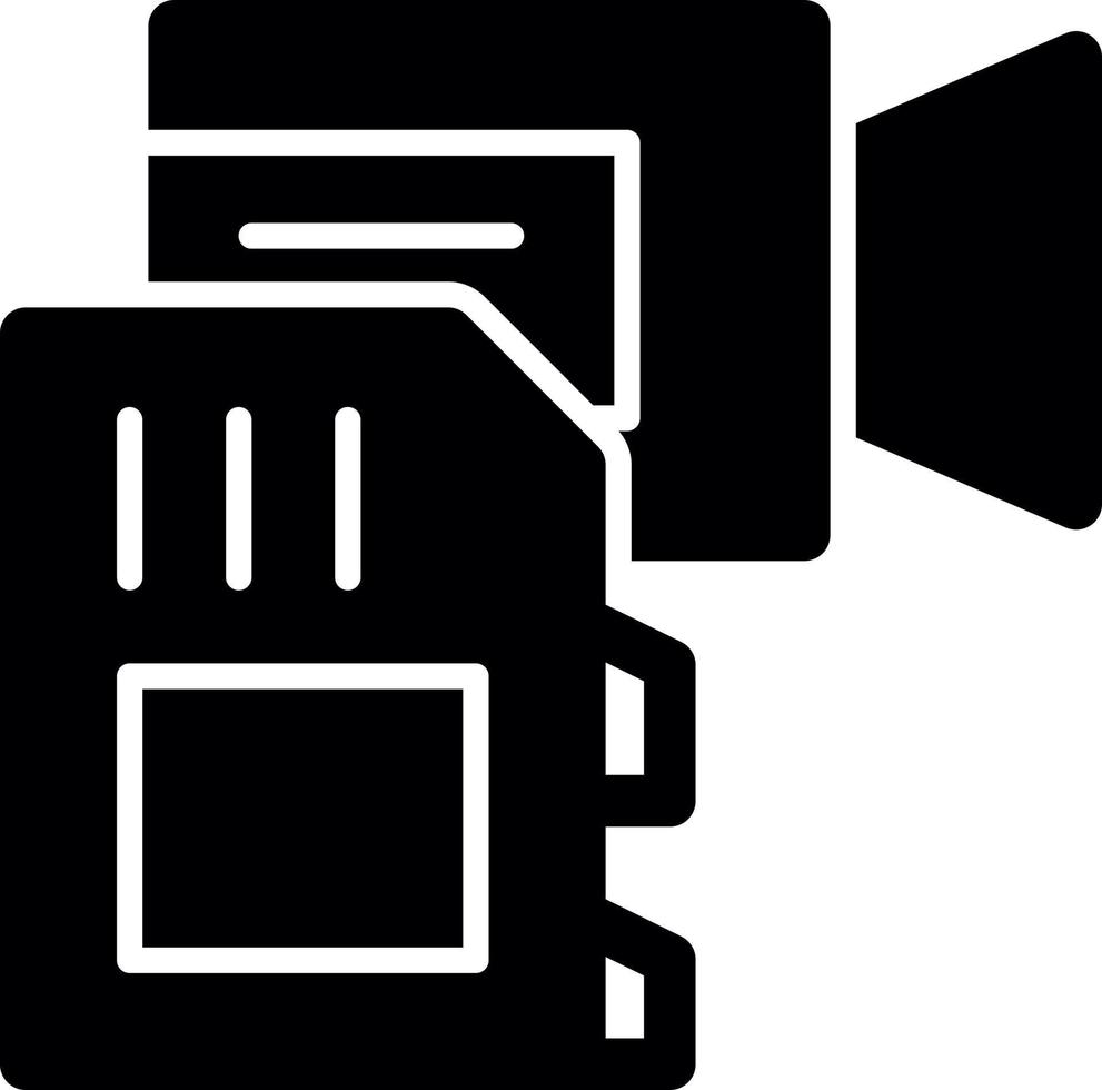 Camera Drive Glyph Icon vector