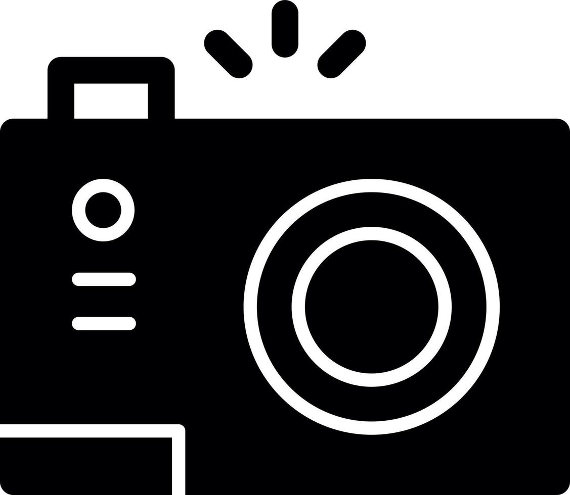 Compact Camera Glyph Icon vector