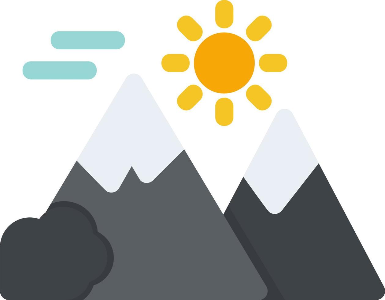 Mountains Landscape Flat Icon vector