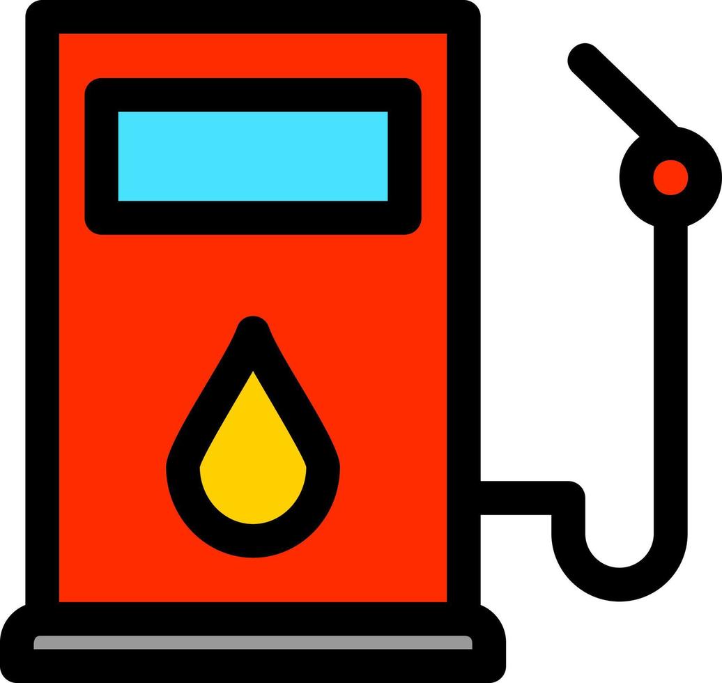Petrol Line Filled Icon vector