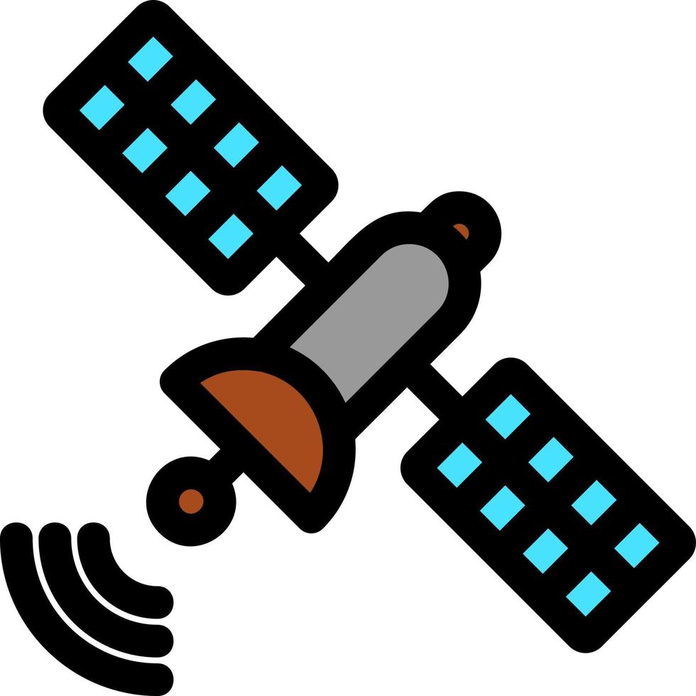 Satellite Line Filled Icon vector