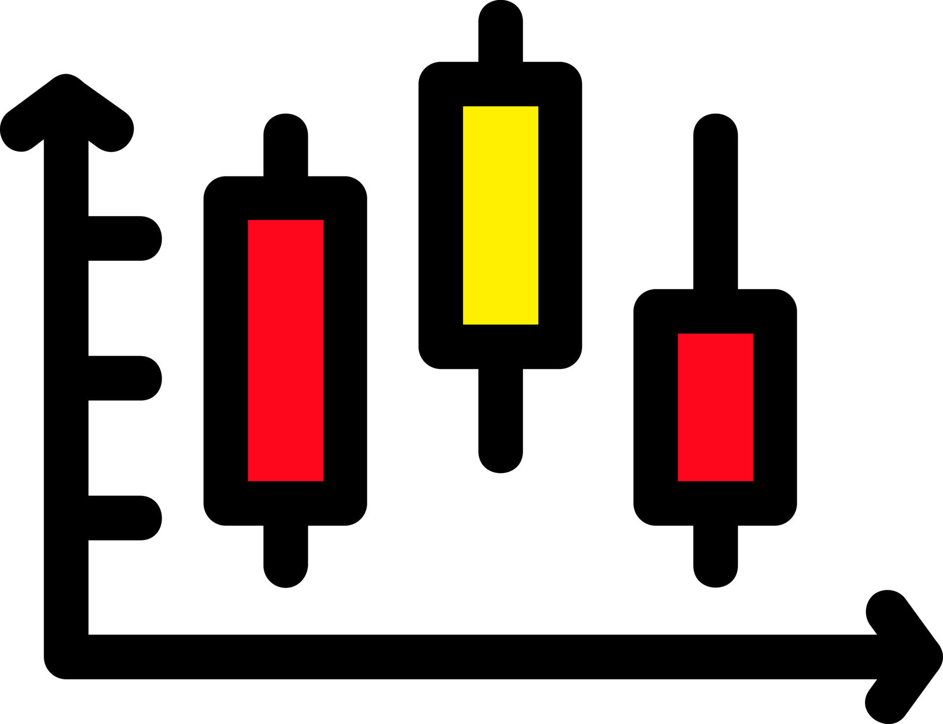 Candlestick Chart Line Filled Icon 9515169 Vector Art at Vecteezy