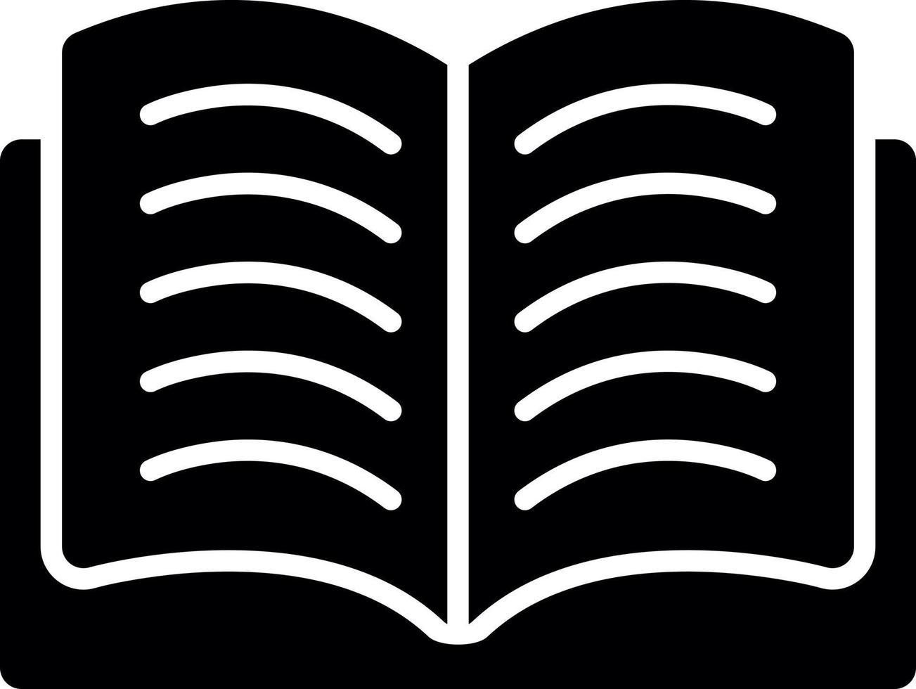 Open Book Glyph Icon vector