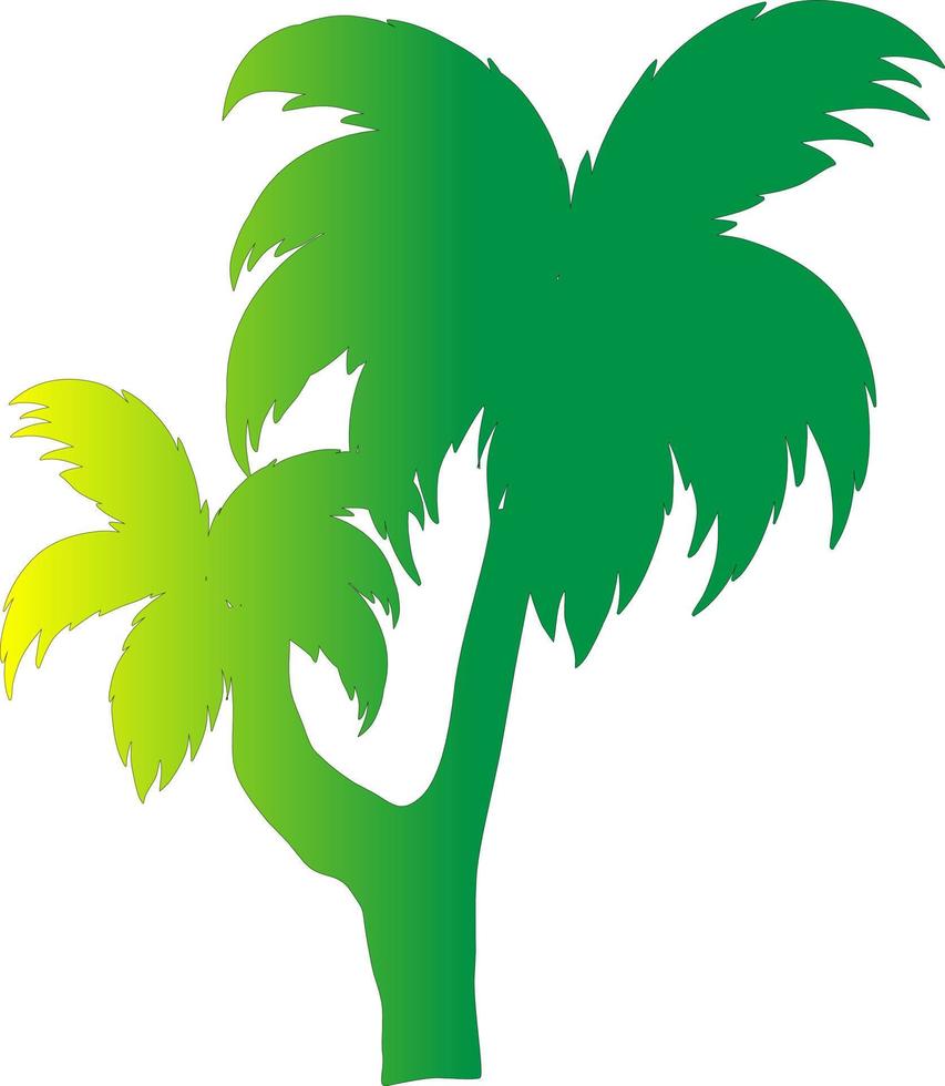Palm trees with gradient. vector