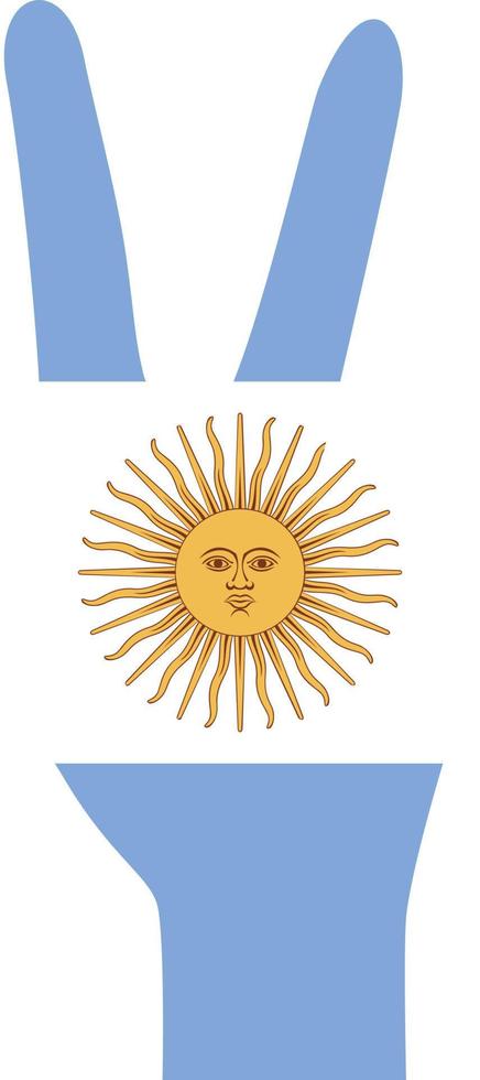 Freedom sign painted in the color of the flag of Argentina. vector