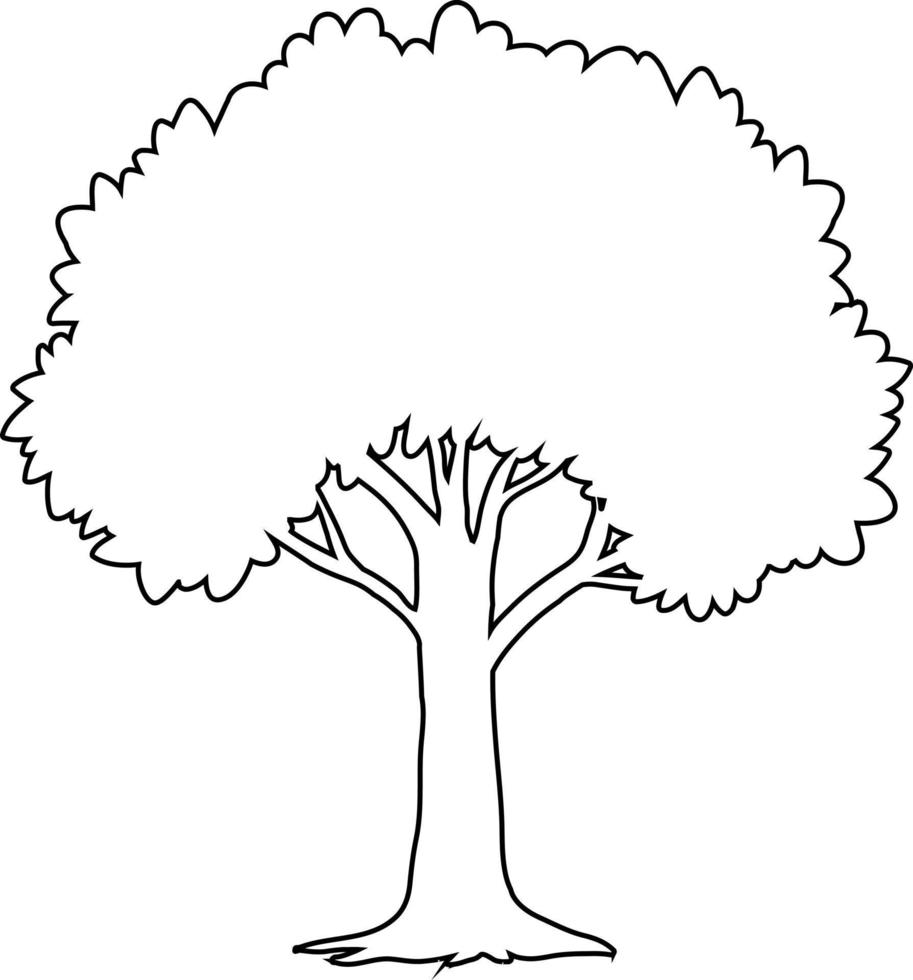 under the tree clipart black and white