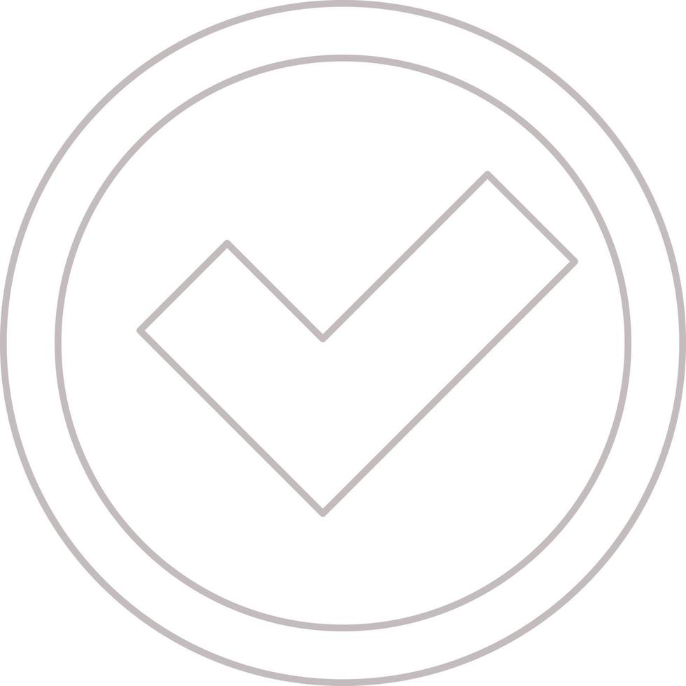 Check mark web icon. vector