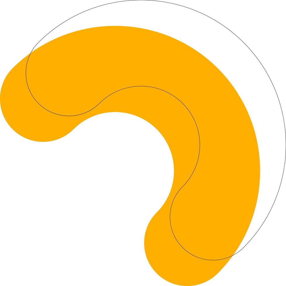Abstract figure with half rings. vector
