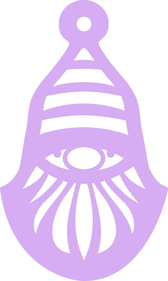 Gnome head template for christmas. vector