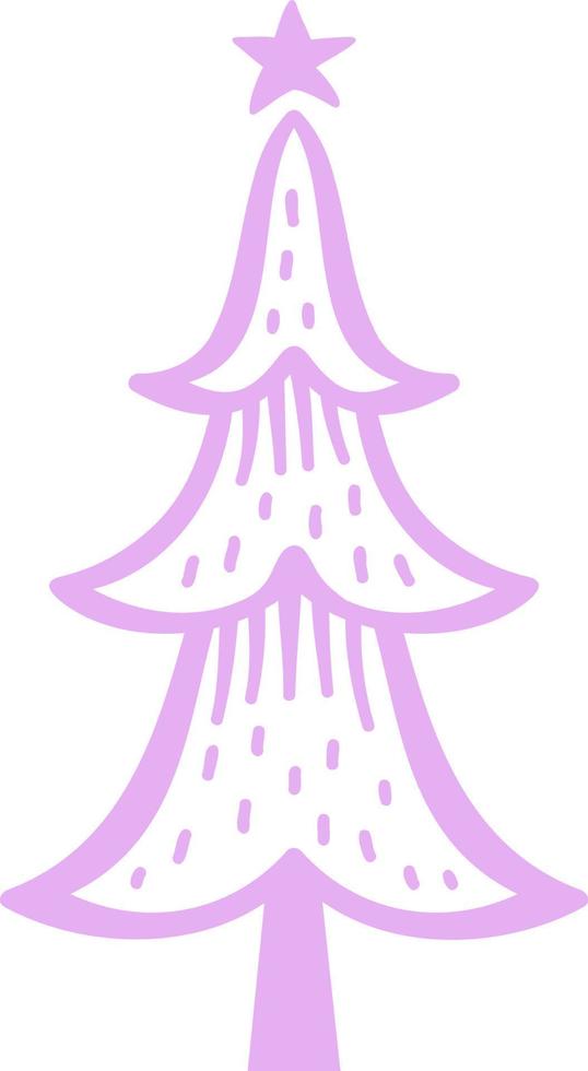 árboles de navidad decoración festiva de navidad. vector