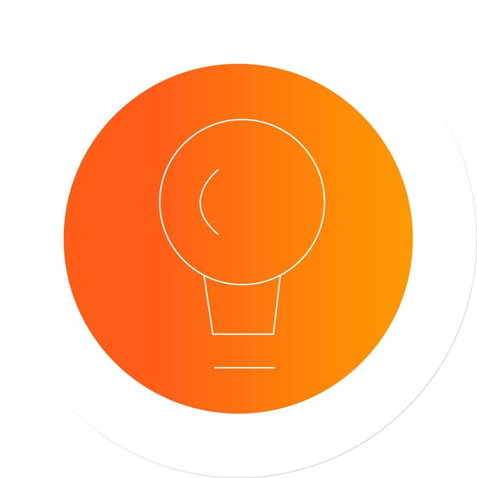 Light bulb icon in a circle. vector