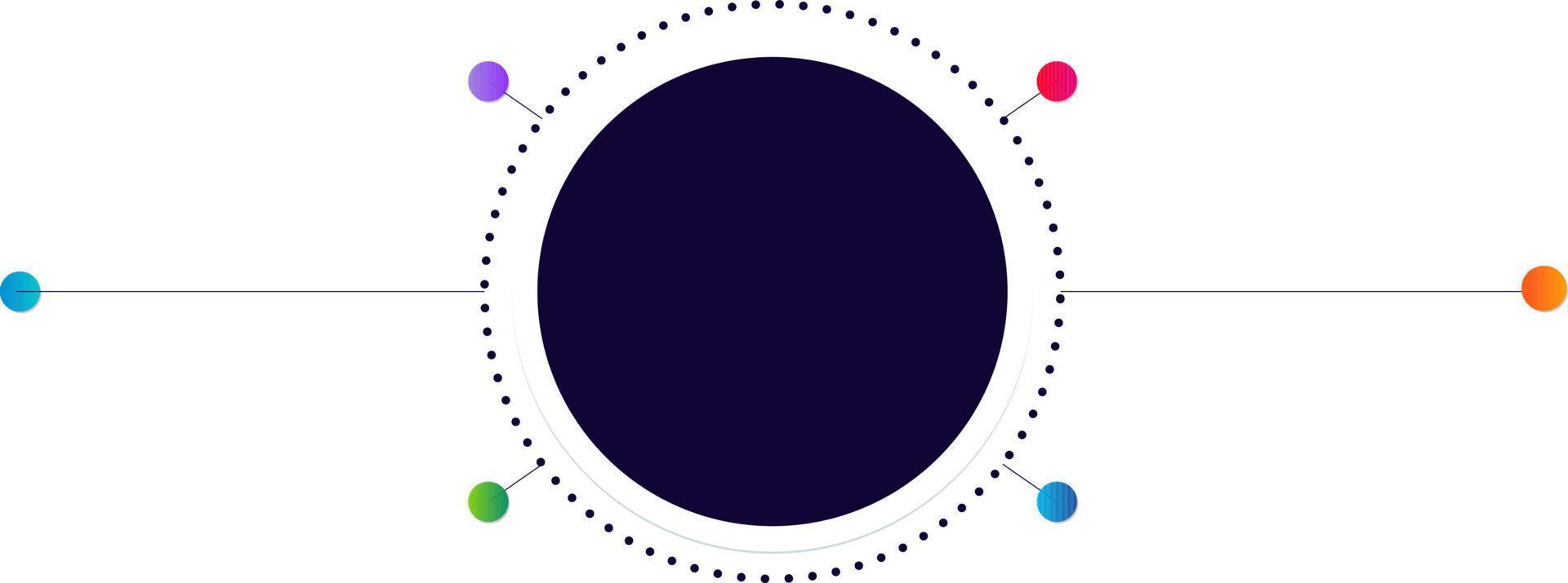 The blue circle is a hiegraphic element. vector