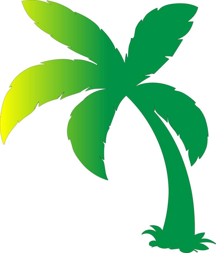 Palm trees with gradient. vector
