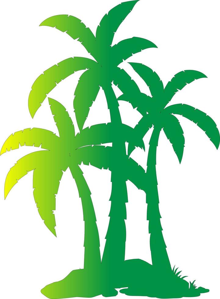 Palm trees with gradient. vector