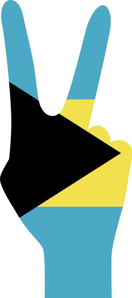 Freedom sign painted in the color of the flag of Bahamas vector