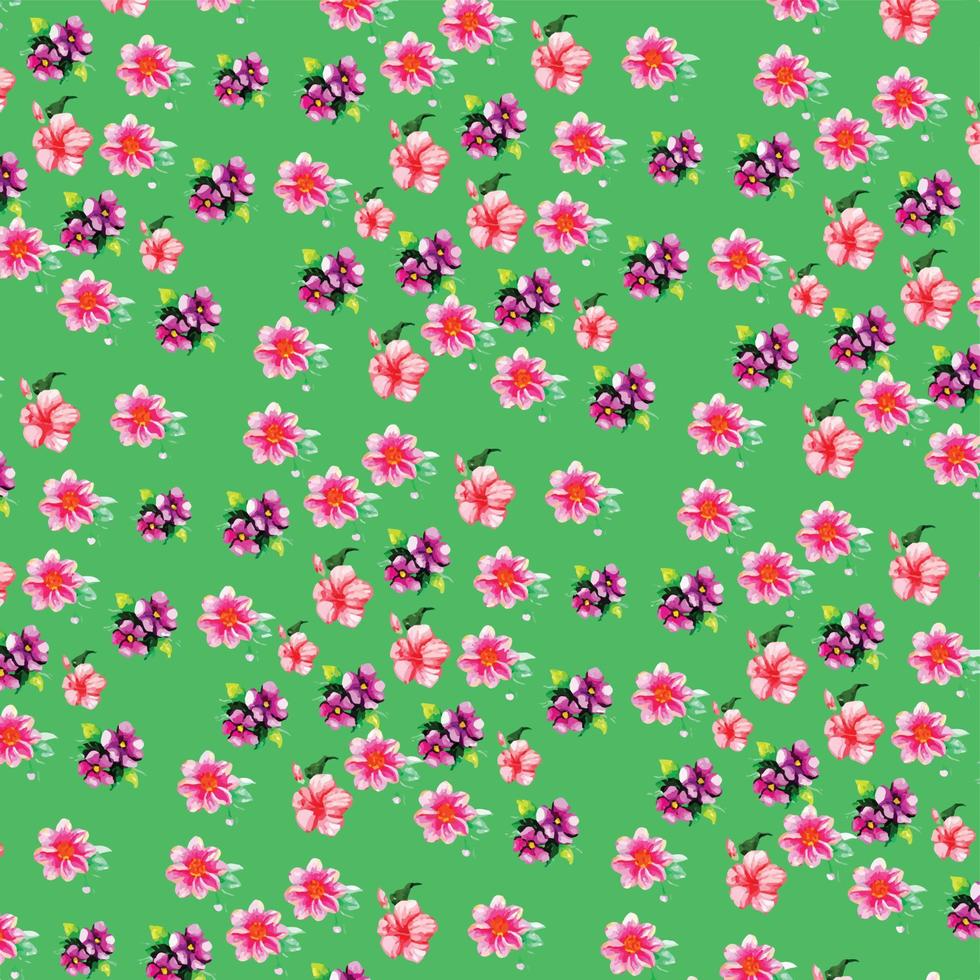 Hand drawn floral pattern in peach tones vector