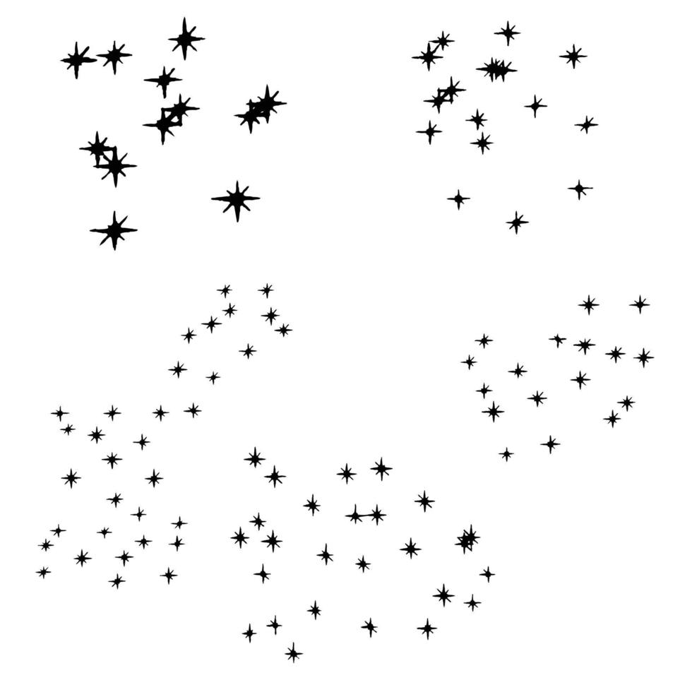 Ink brush stroke collection vector