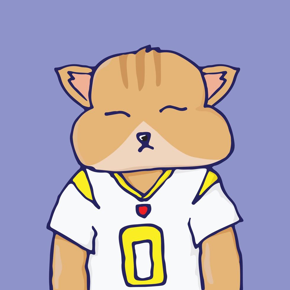 fútbol americano gato vector