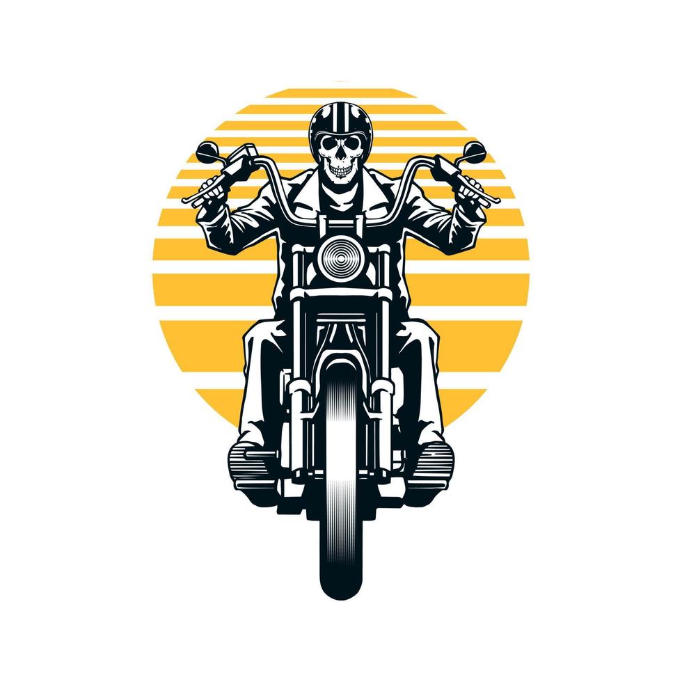 ilustraciones de motocicletas para el diseño de camisetas vector