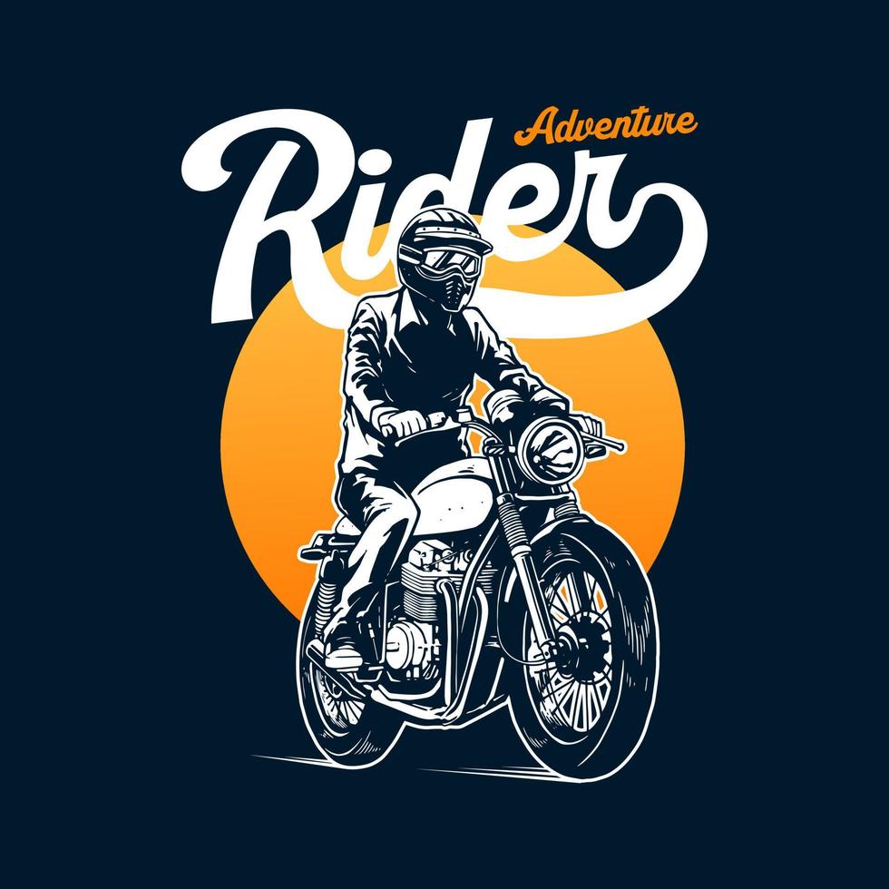 ilustraciones de motocicletas para el diseño de camisetas vector