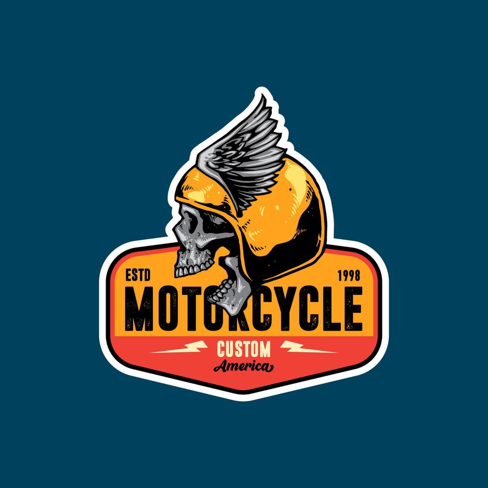 motorcycle artwork for badge design vector