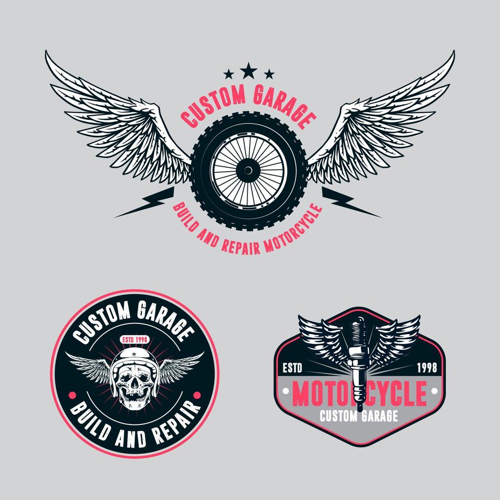 motorcycle artwork for badge design vector