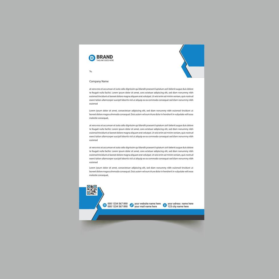 Modern company letterhead Template Design.Simple minimalist letterhead.elegant orange letterhead template design vector