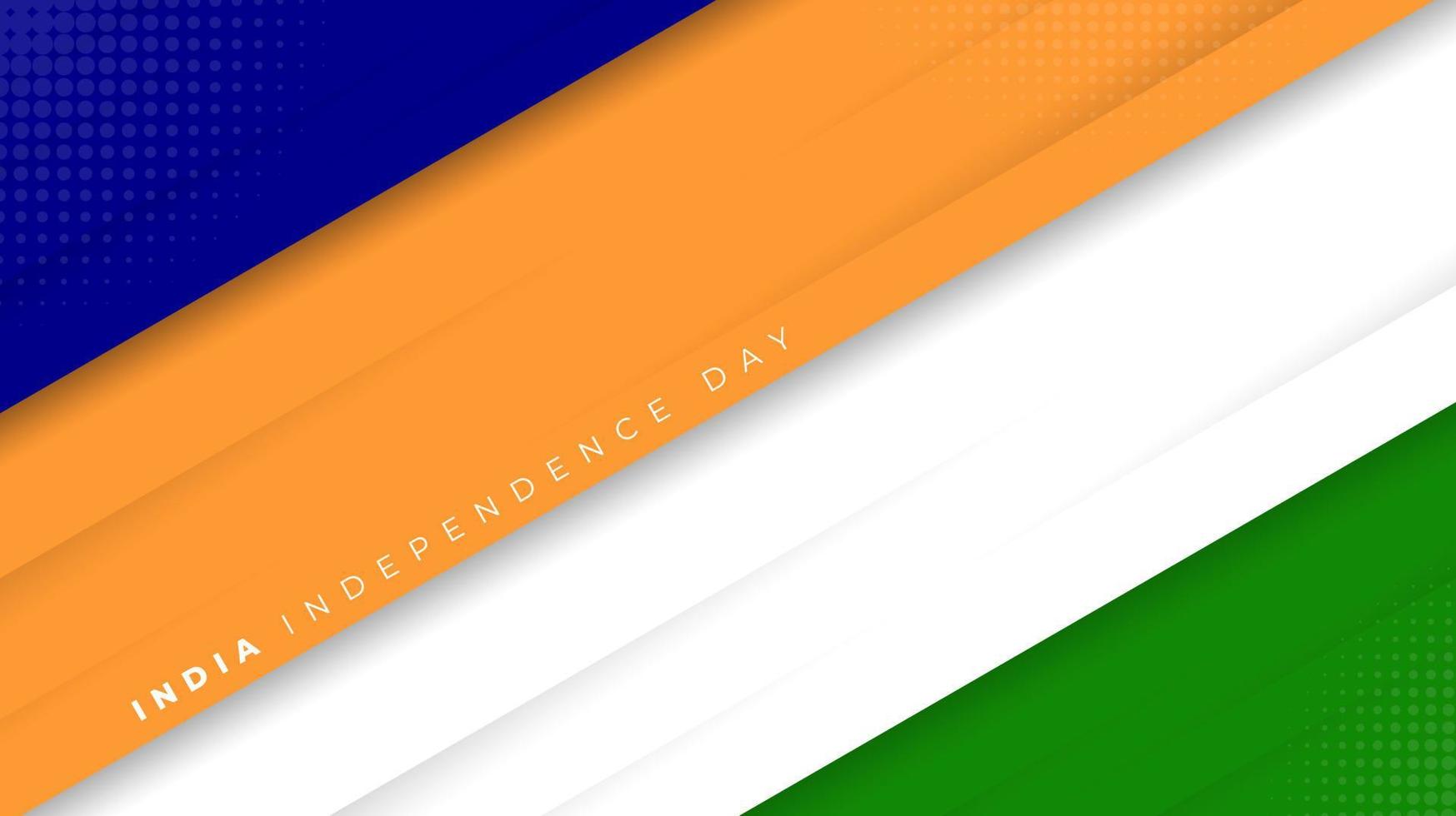 fondo abstracto con color verde, blanco, naranja y azul para el diseño del día de la independencia de india vector