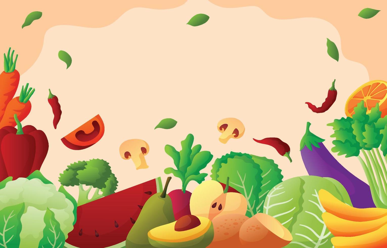 Organic Food Background vector