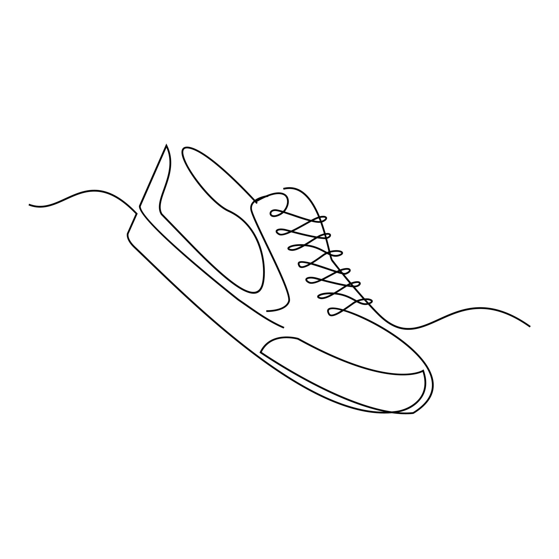 vector continuous line drawing sneakers 9515931 Vector Art at Vecteezy