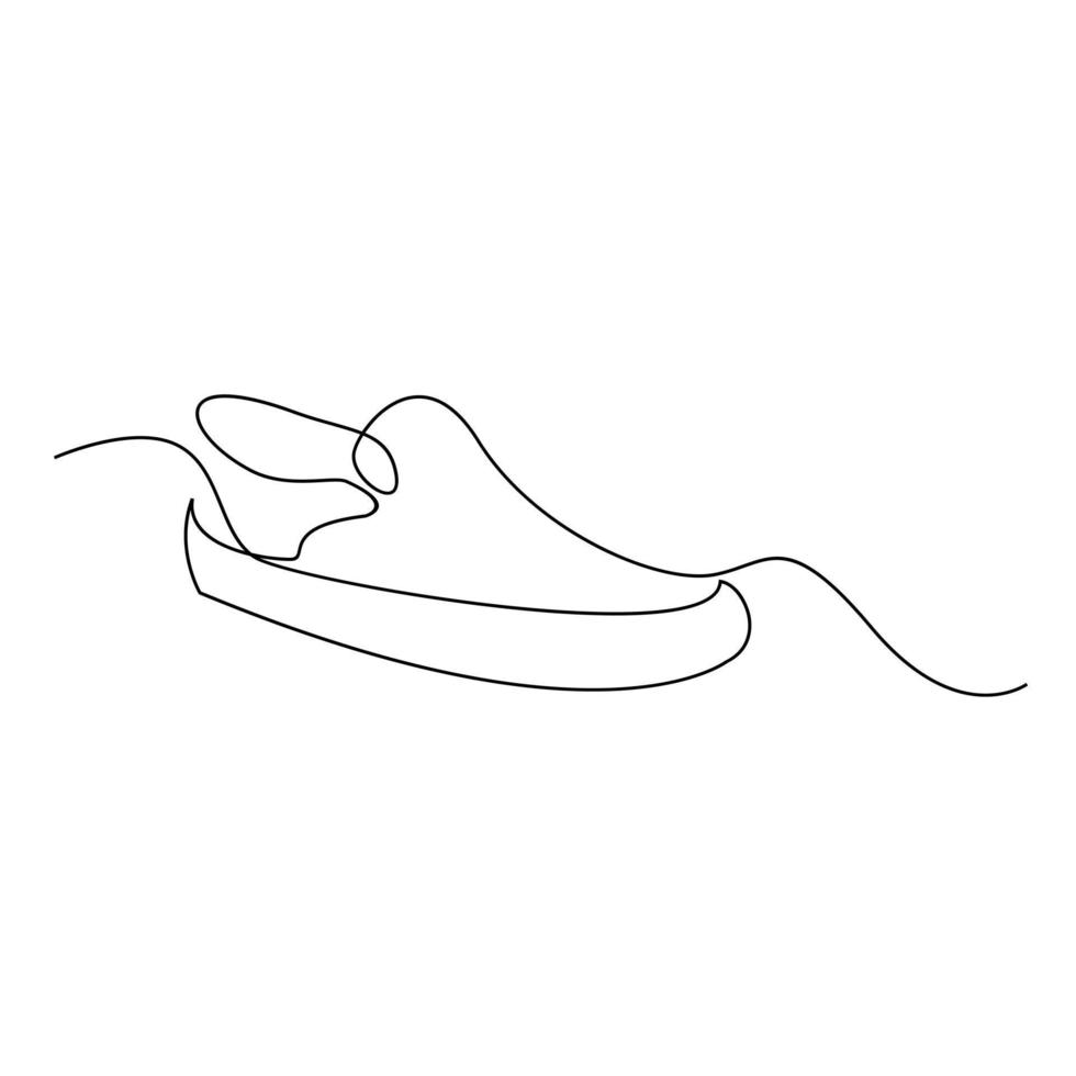 zapatillas de deporte de dibujo de línea continua de vector