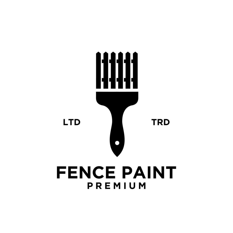 Fence Paint logo vector design template