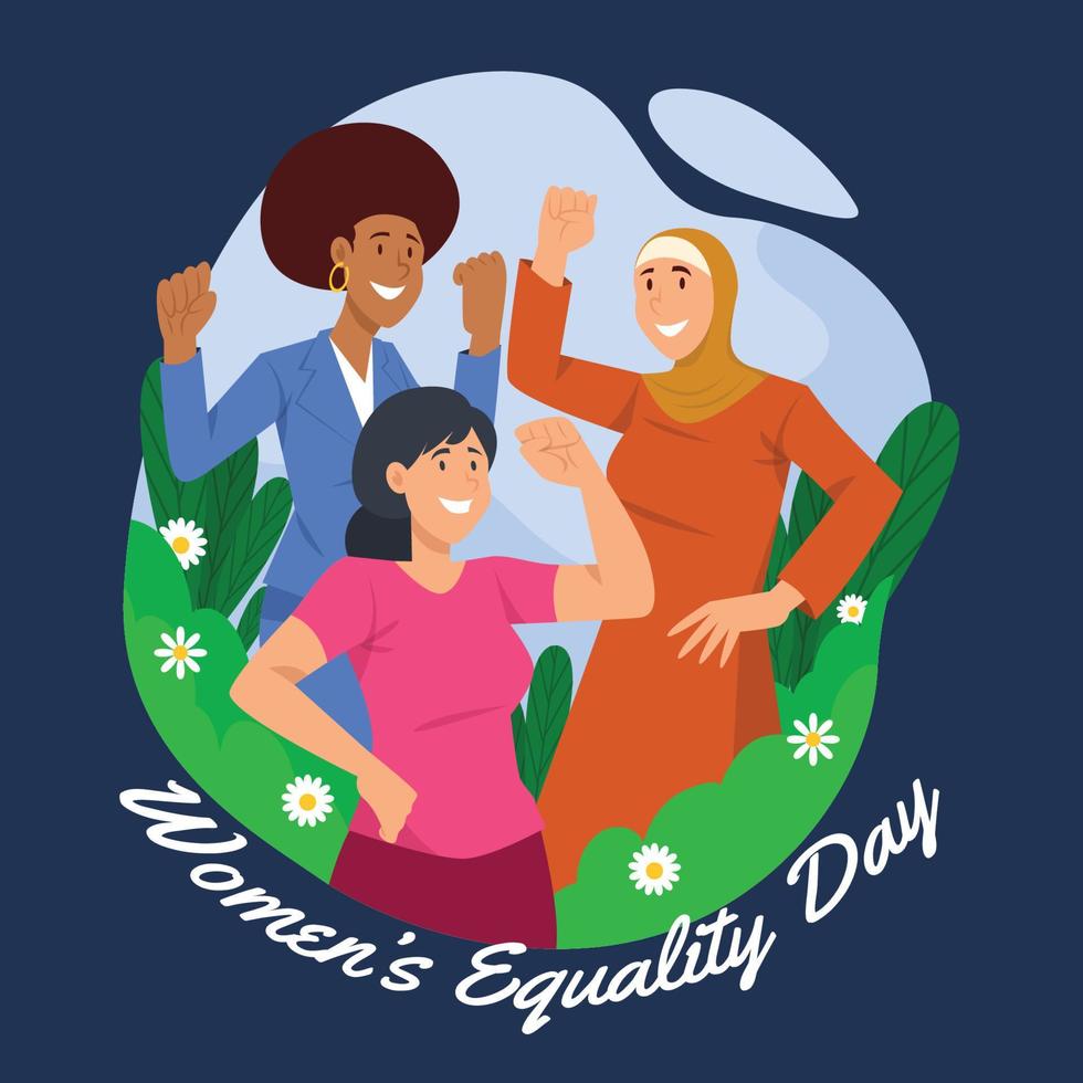 Womens Are Celebrate Women Equality Day vector