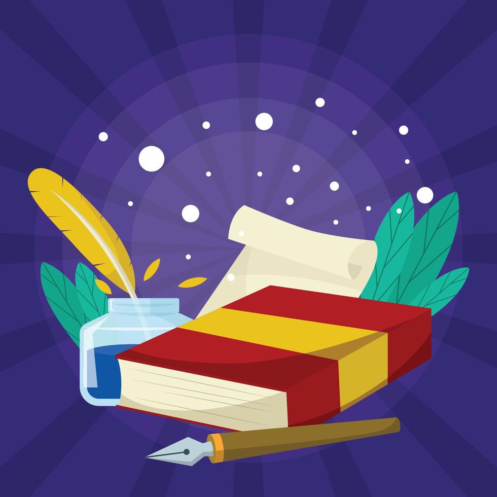 World Poetry Day Background vector