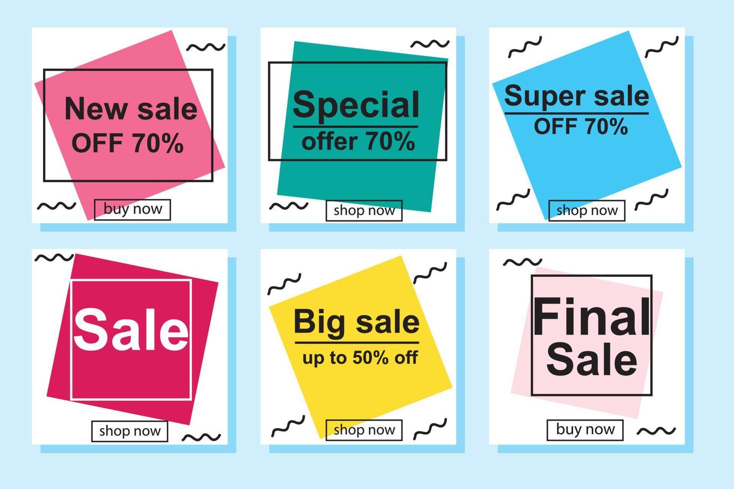 set banner social media post design,modern banner. vector