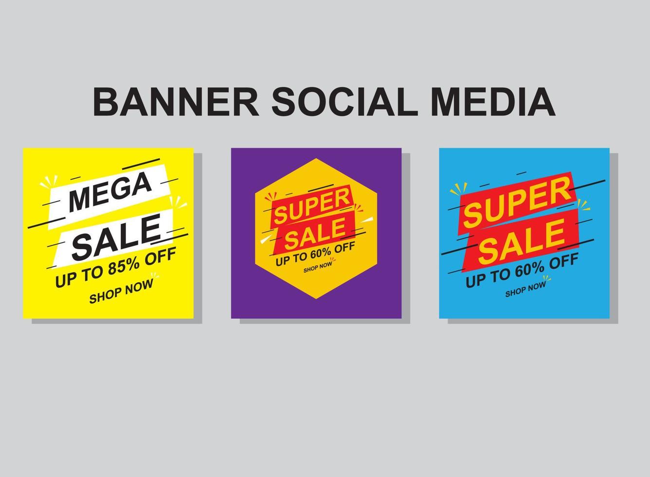 set banner social media post design,modern banner. vector