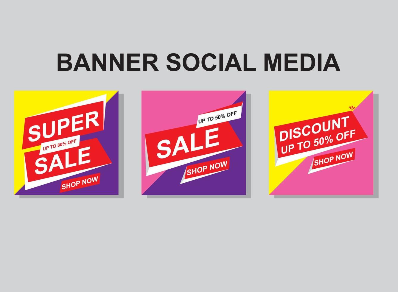 set banner social media post design,modern banner. vector