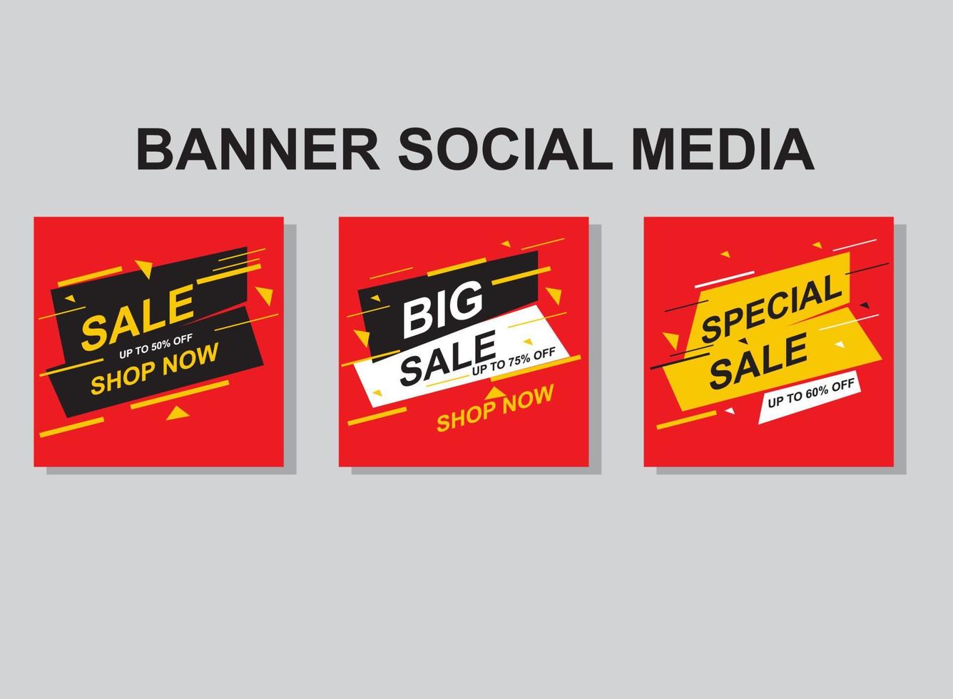 set banner social media post design,modern banner. vector