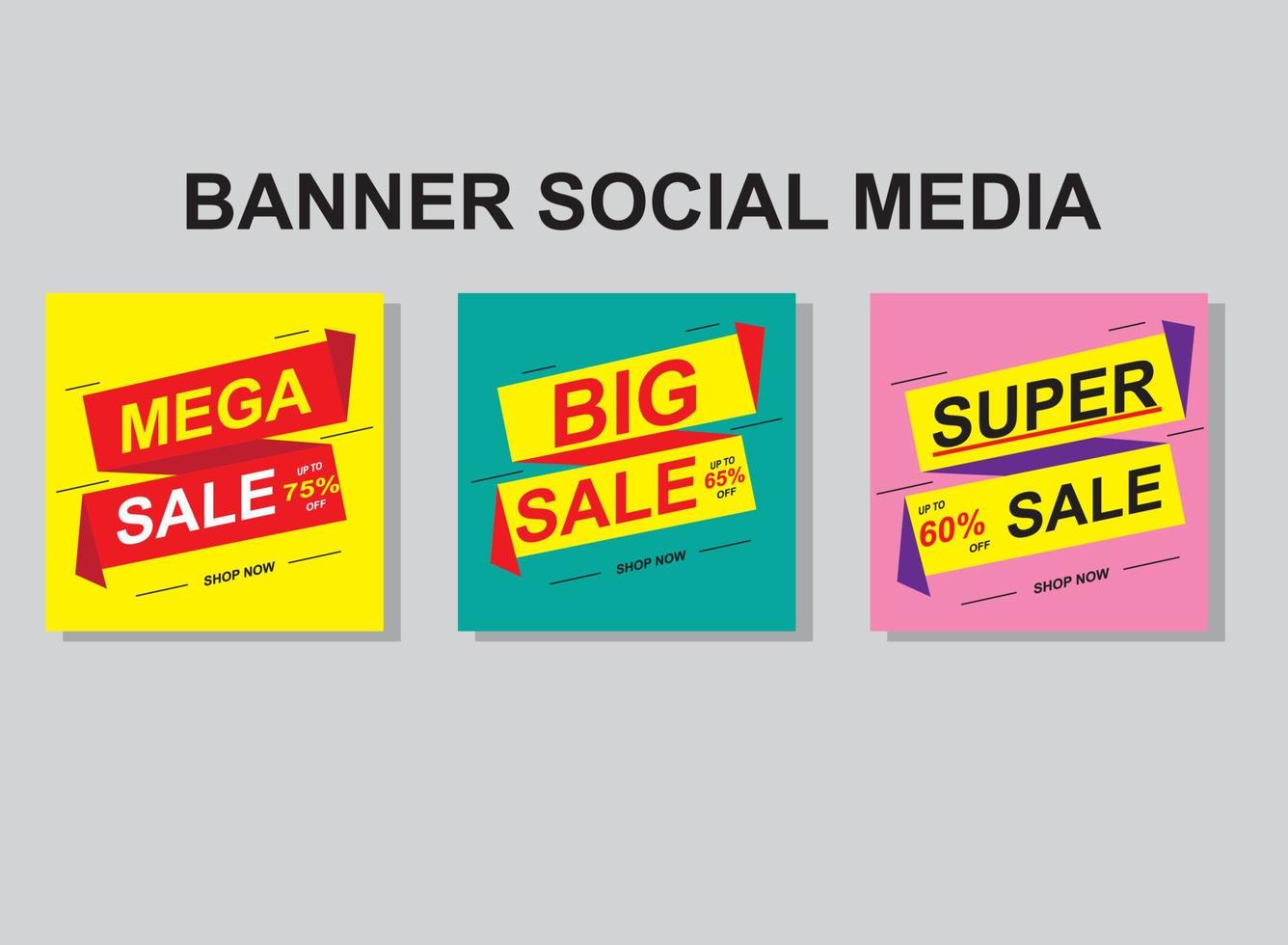 set banner social media post design,modern banner. vector