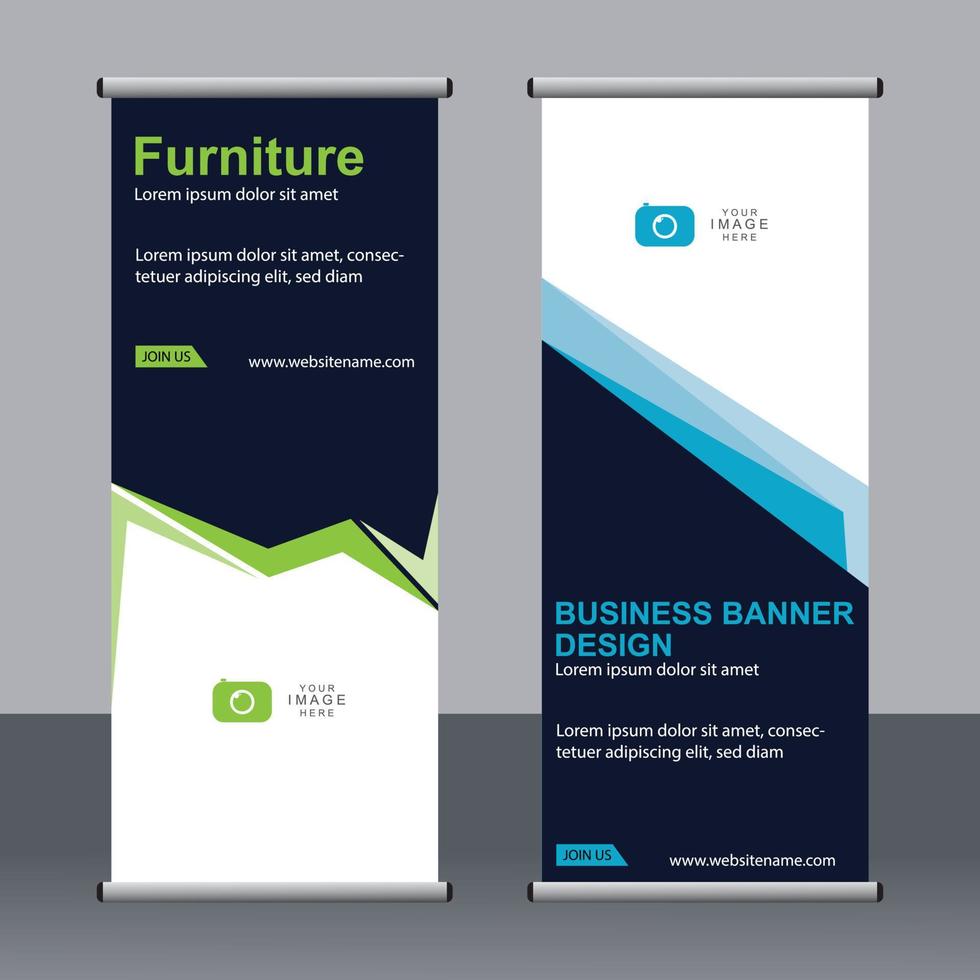 banner de negocios roll up set plantilla de banner standee. vector