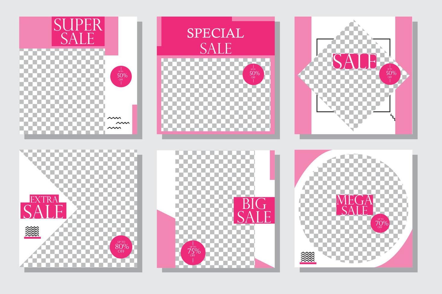 set banner social media post design,modern banner. vector