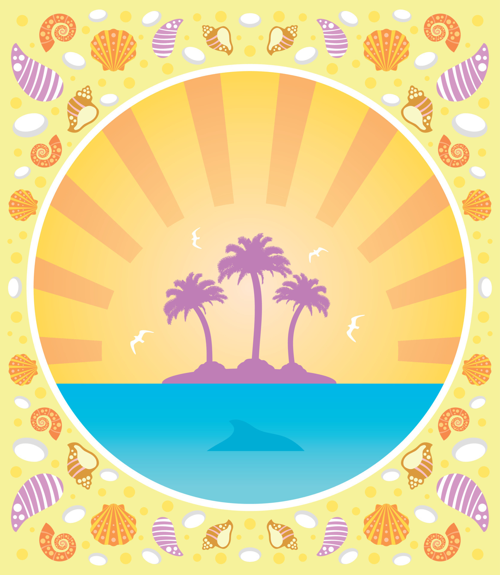 Background summer card with palm vector 9518405 Vector Art at Vecteezy